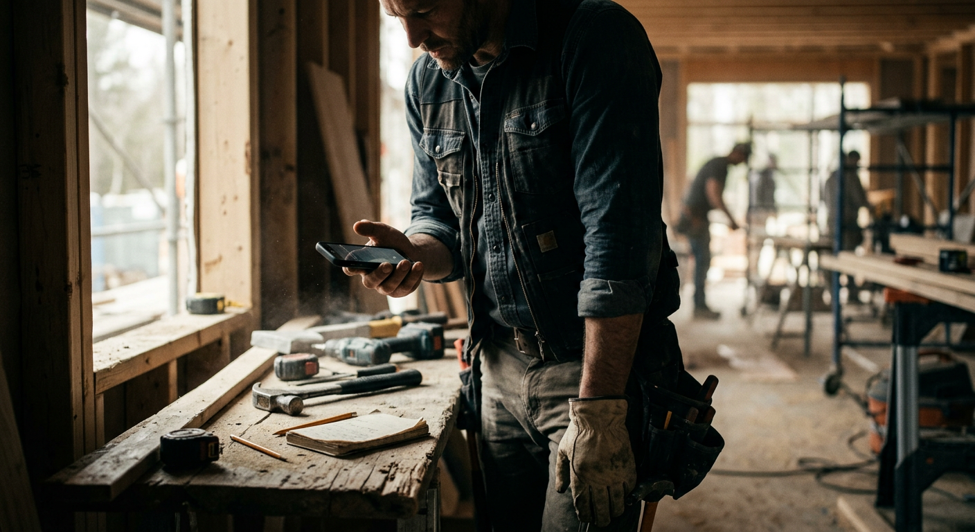 La transcription audio en texte au service des artisans : dicter ses devis et factures depuis le chantier