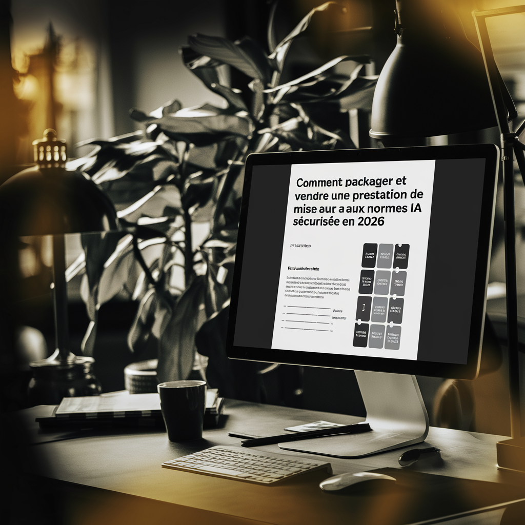 Illustration de l'article : Comment packager et vendre une prestation de mise aux normes IA sécurisée en 2026